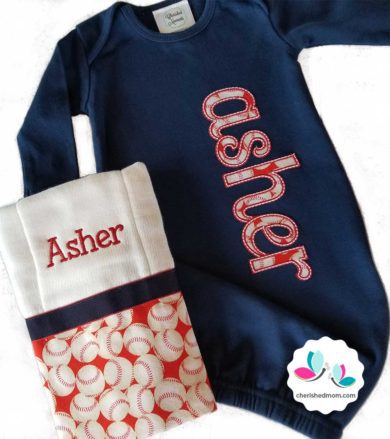 Newborn Baseball Gown