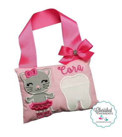 Ballerina Kitty Tooth Fairy Pillow