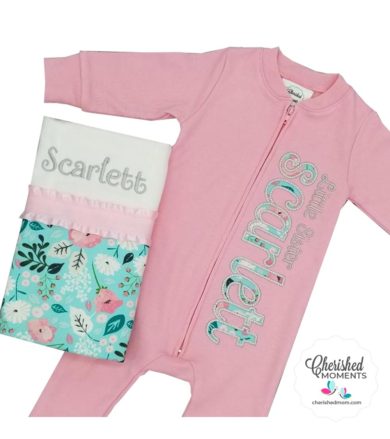 Pink Zipper Footie