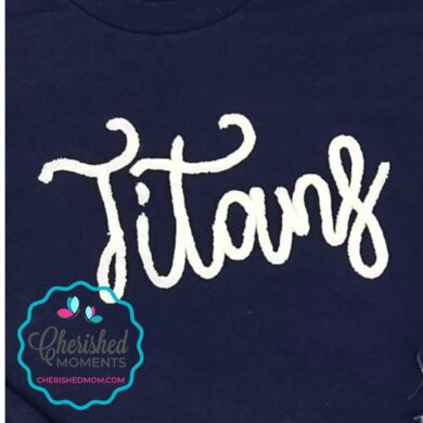 Chenille Titans Shirt and Sweatshirt